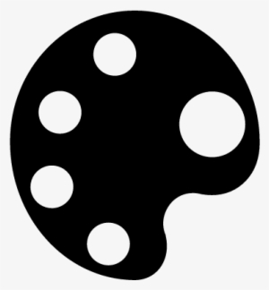 Big Paint Palette Vector - Silhouette Of A Paint Pallet #2755607