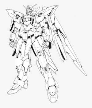 Gundam Fenice Rinascita Alba Line Art - Gundam Fenice Rinascita Black #2756679