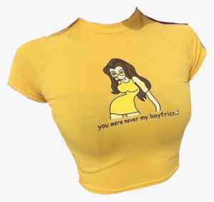 Clothes Shirt Yellow Yellowaesthetic Crop Croptop Crope - Crop Top #2757212