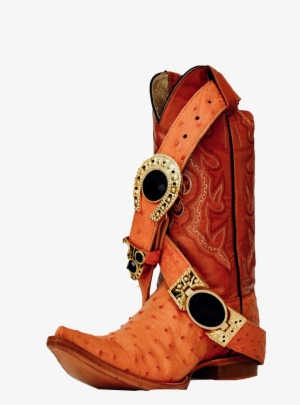 Deep Orange Leather - Cowboy Boot #2758613