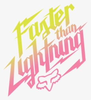 Fox Faster Than Lightning Sticker - Womens Fox Riders Decal #2758684