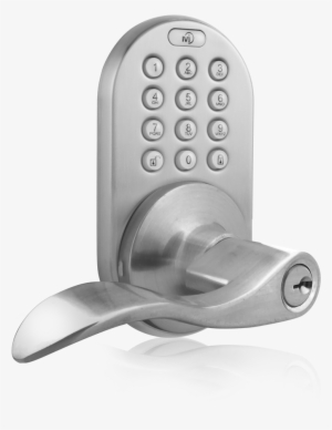 Keyless Entry Lever Handle Door Lock With Rf Remote - Milocks Keyless Electronic Door Lever With Keypad #2758826