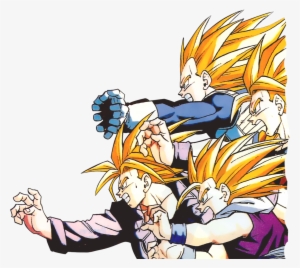 Vegeta, Goku, Gohan, And Trunks - Goku Vegeta Trunks Gohan #2761537
