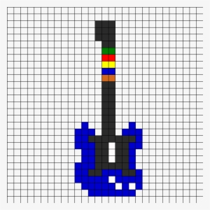 Guitar Hero Perler Bead Pattern / Bead Sprite - Perler Bead Guitar Pattern #2762537