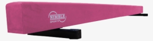 8ft Long Pink Suede Low Balance Beam - Balance Beam #2762566