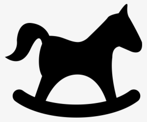 Horse Rocker Black Side Shape Comments - Cavalinho De Balanço Vetor #2763274