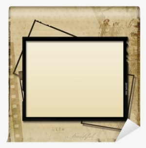 Grunge Background With Old Filmstrip And Frame Wall - Mirror #2764753