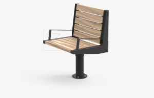 Black Steel Contemporary Urban Furniture Rotary Chair - Outdoor Bench #2765092