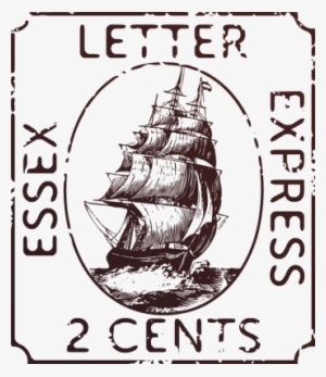 Vintage Stamp Cliparts - Posterazzi Clipper Ship 19th Century Namerican Typefounders #2766285