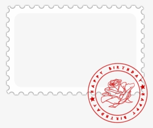 Photo Frame Postage Stamp Birthday - Moldura Selo Png #2766560
