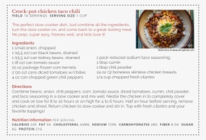 Crock Pot Chicken Taco Chili Final - Crock Pot Chicken #2767720