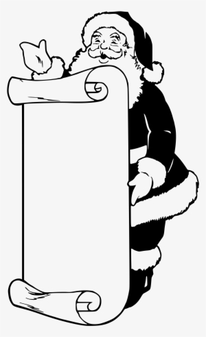 Single Line Border Clipart - Santa Black And White #2768359