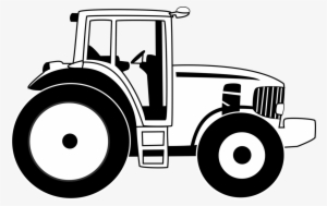 John Deere Tractor Farm Agriculture Bulldozer - Tractor Clipart Black And White #2768612