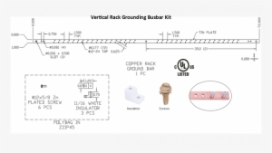 72" Vertical Rack Bonding Busbar Kit - Pdu Cables #2769312