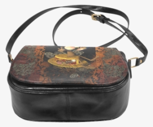 Funny Monkey Classic Saddle Bag/small - Bear Salmon Art Woodgrain Purse Classic Saddle Bag/small #2769355