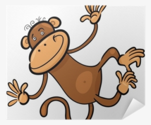 Cartoon Illustration Of Funny Monkey Poster • Pixers® #2769614