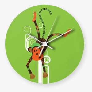 Funny Monkey Art Printed Wall Clock - Wall Clock #2769617