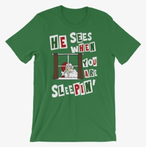 Creepy Santa T-shirt - Dabbing Skeleton With Santa Hat In Snow Xmas Unisex #2769639