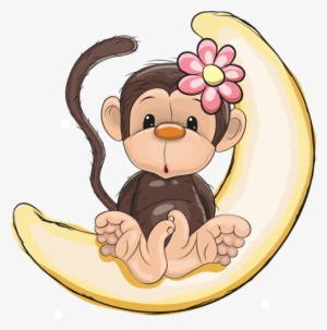Cute Monkey Png - Cute Baby Cartoon Monkey #2769706