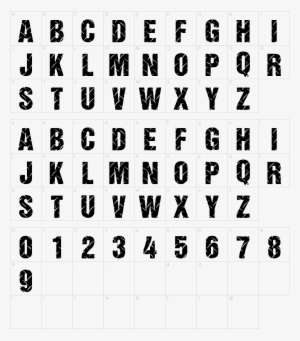 Diamond Plate Font - Flintstone Font #2770116