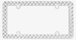 Diamond Plate Chrome Plated License Plate Frame - Car #2770670