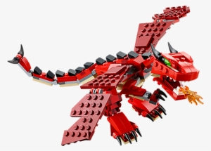 Take To The Skies With The 3 In 1 Red Creatures Fire - Lego Creator 31032 Red Creatures #2771194