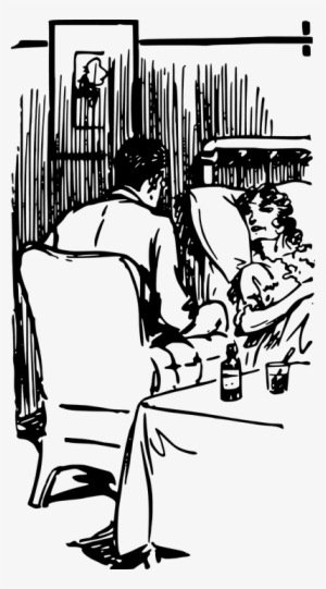 Old Woman In Sick Bed - Sick Drawing Bed #2771295