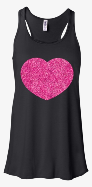 Pink Glitter Heart - Lipsense Inspired Flowy Racerback Tank Top, Ask Me #2771958