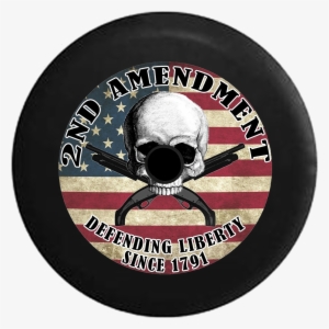 Jeep Wrangler Jl Backup Camera Skull Flag Crossed Guns - Circle #2772146