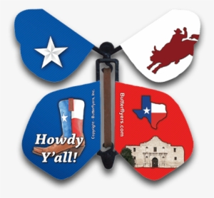 Big Tex Wind Up Flying Butterfly For Greeting Cards - The Alamo #2772389