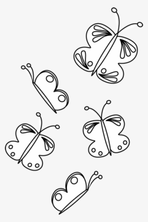 Black And White Flying Butterflies Clip Art - Butterflies Black And White Clip Art #2772755