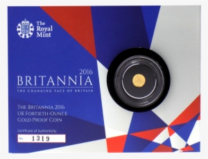 Pre-owned 2016 Uk Britannia Carded Proof 1/40oz Gold - London 2012 50p Sports Collection - Football #2772979