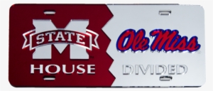 Laser Magic House Divided Msu/ole Miss Tag - House Divided Ole Miss Msu Tag #2774006