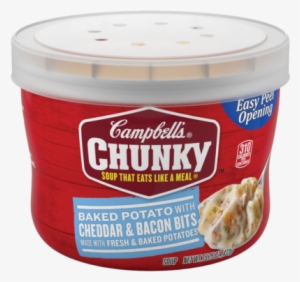 Baked Potato With Cheddar And Bacon Bits Soup Microwavable - Chicken Noodle Soup Microwave #2774629