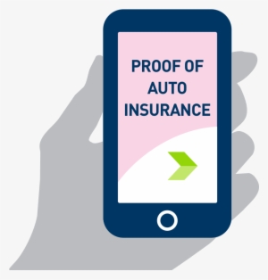 A Hand Holding A Mobile Phone That Says “proof Of Auto - Insurance #2774976