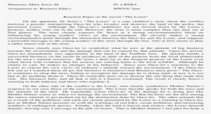 Reaction Paper About The Movie Lorax #2775729