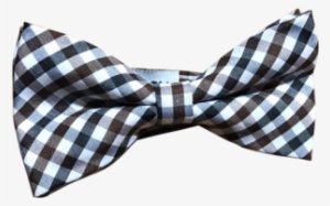 Hautebutch Brown & Black Checkered Bow Tie - Necktie #2776233