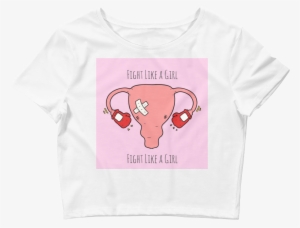 Fight Like A Girl White Crop Top #2776464