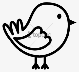 Bird Outline Rubber Stamp - Outline Image Of Bird #2777051