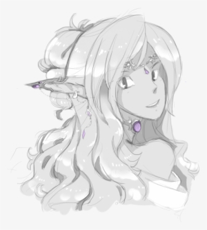 Elf Elf Girl Girl Elf Ears Long Hair Pretty Cute Kawaii - Cartoon #2777307