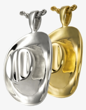 Silver Cowboy Hat Keepsake Pendant Urn For Cremains - Silver Cremation Jewelry: Cowboy Hat #2777910