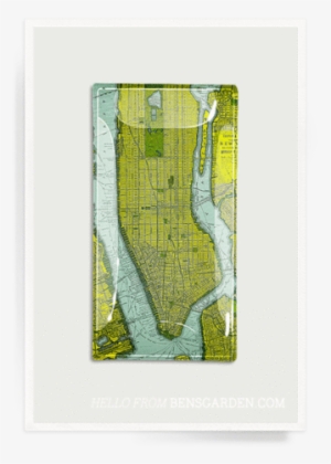 Vintage New York City Ferry Map No - Ben's Garden Soho #2778071