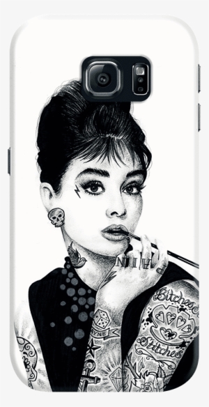 Dailyobjects Audrey Hepburn Inked Case For Samsung - Tattooed Audrey Hepburn Print #2779303