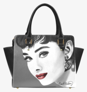 Audrey Hepburn Red Lips Classic Shoulder Handbag - Audrey Hepburn Poster #2779445