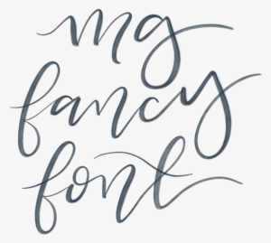 Mg Fancy Font Square Logo Navy - Calligraphy #2779469