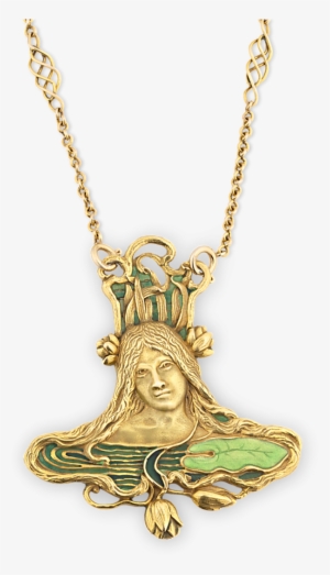 Art Nouveau Pendant And Chain #2780902