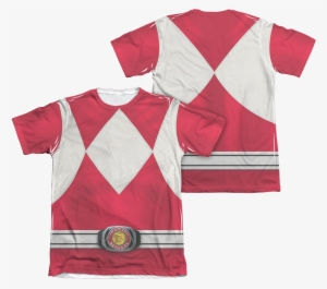 Order Mighty Morphin Power Rangers Red Ranger T-shirt - Camisetas Do Power Ranger #2781153