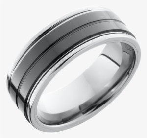 Ceramic & Tungsten - Cobalt Chrome Wedding Band Ring With Carbon Fiber #2782629