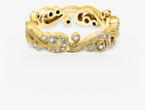 Kirk Kara Wedding Band - Kirk Kara 14k Rose Gold Angelique Diamond Scrollwork #2782662