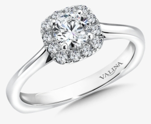Valina Cushion Shape Halo Mounting - Cushion Shape Halo With 3 4 Ct Round Diamond Center #2782743